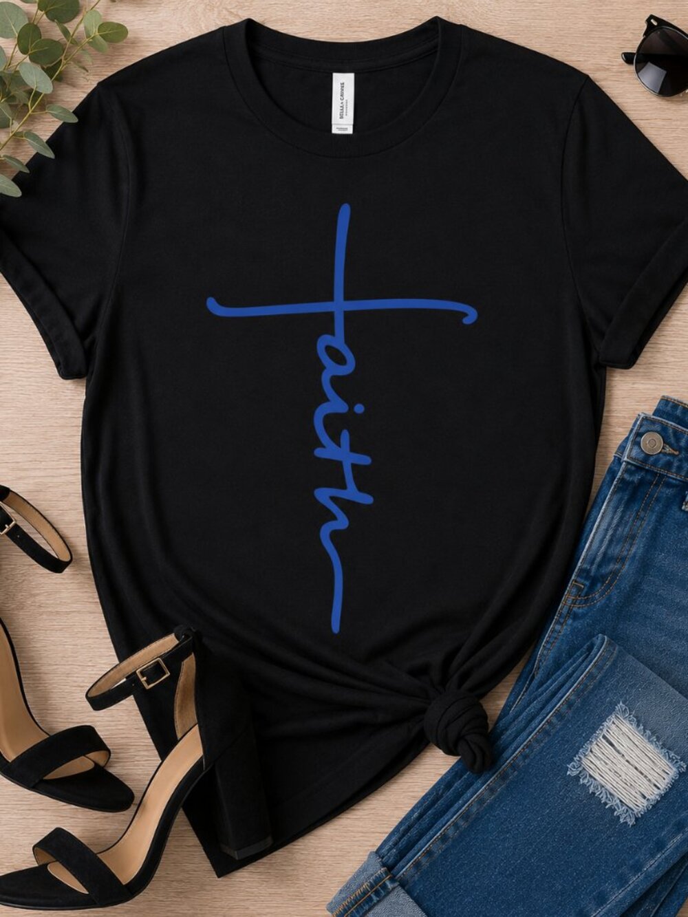 💙 Faith Cross Graphic Tee 💙